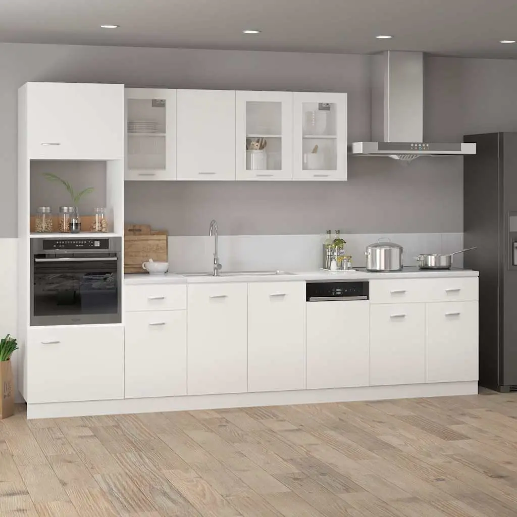 Dishwasher Front Panel White 45x3x67 cm Kitchen Cabinet Appliance Cover
