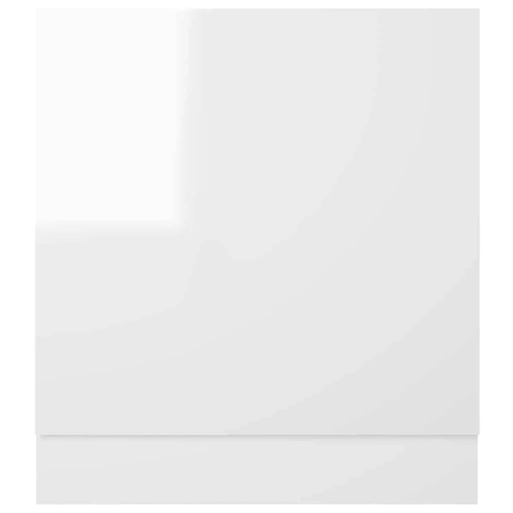 Dishwasher Panel White High Gloss Kitchen Cabinet Front Cover Engineered Wood