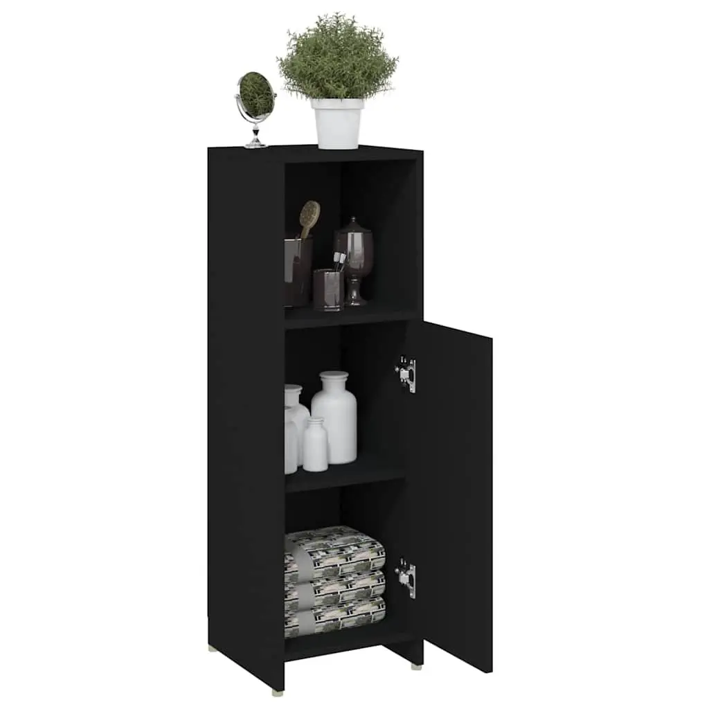 Black Bathroom Cabinet with Ample Storage