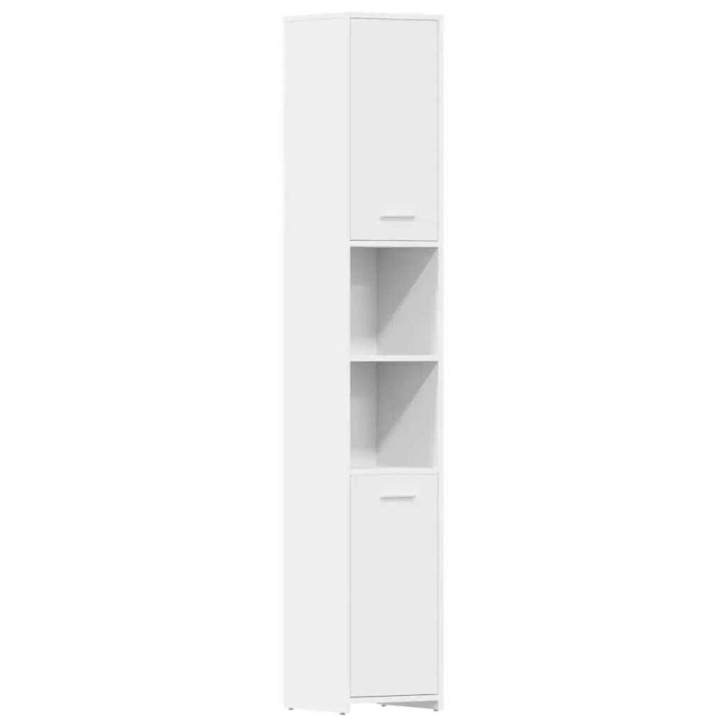 Bathroom Cabinet Storage Vanity Unit 30x30x183.5 cm White