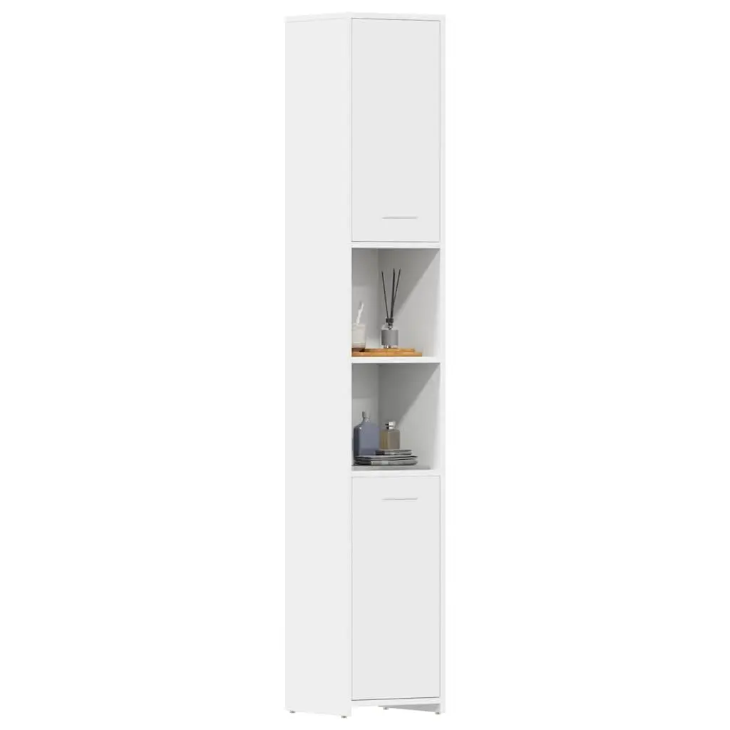 Bathroom Cabinet Storage Vanity Unit 30x30x183.5 cm White