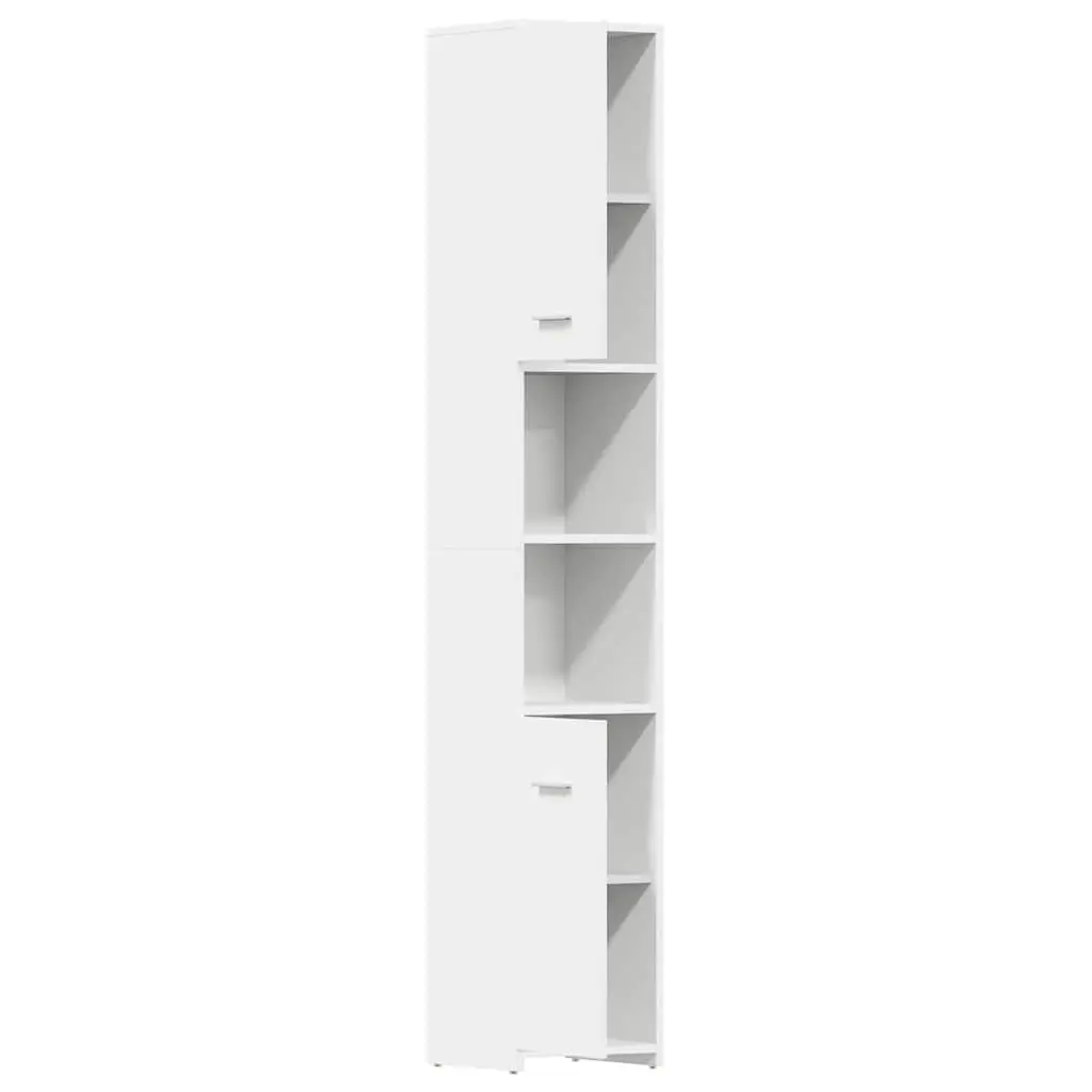 Bathroom Cabinet Storage Vanity Unit 30x30x183.5 cm White