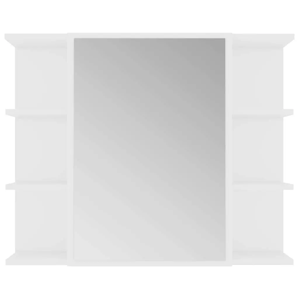 Bathroom Cabinet Wall Mounted Storage Unit 80x20.5x64cm White Engineered Wood