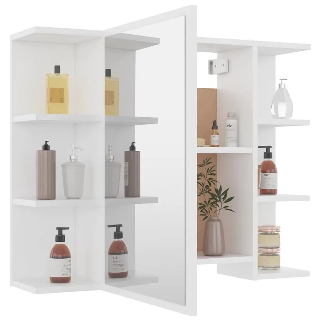 Bathroom Cabinet Wall Mounted Storage Unit 80x20.5x64cm White Engineered Wood