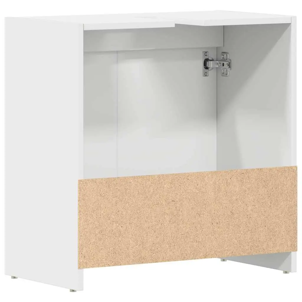Bathroom Cabinet Storage Cupboard 60x33x61 cm White Engineered Wood 2 Door