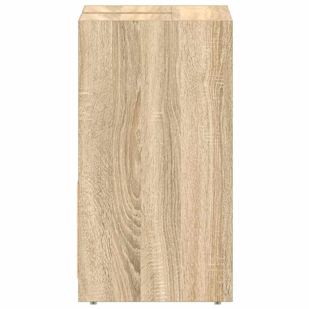Bathroom Cabinet Storage Cupboard 60 x 33 x 61 cm Brown Engineered Wood
