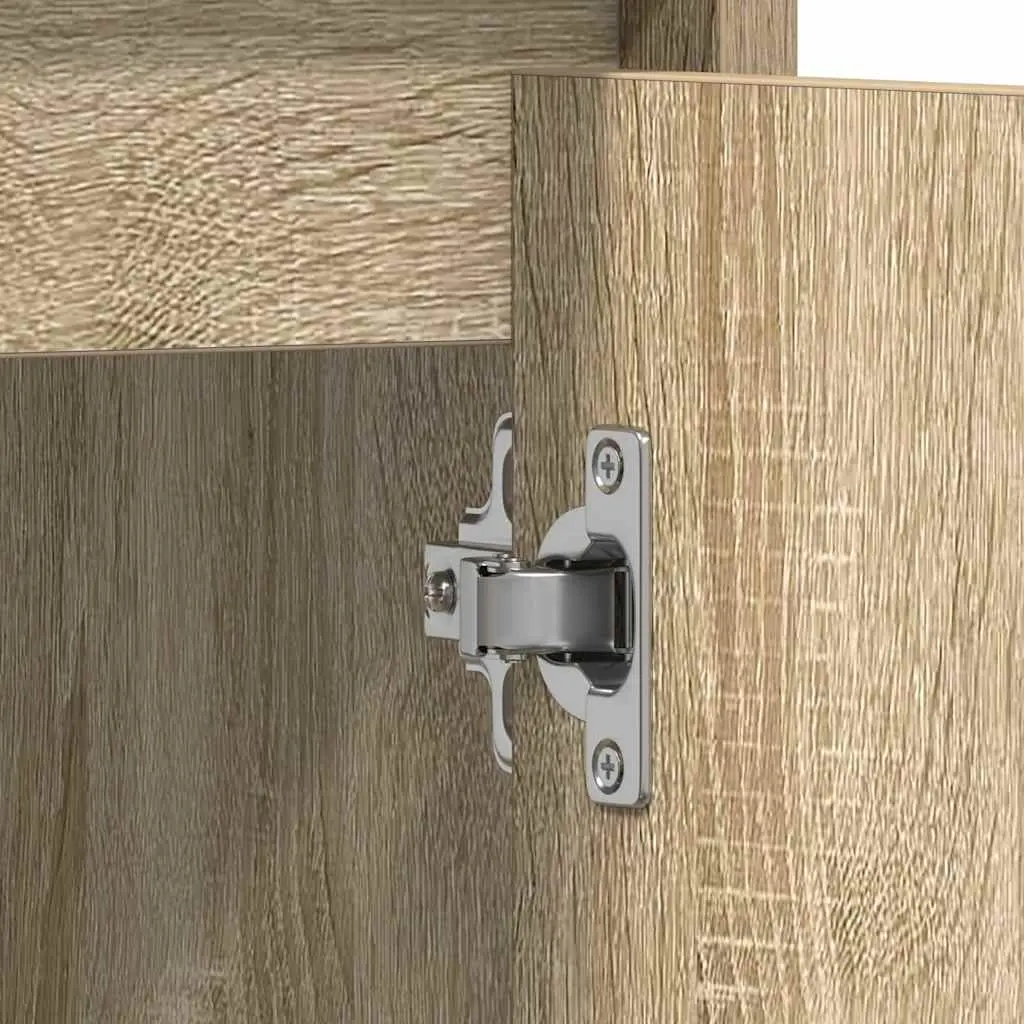 Bathroom Cabinet Storage Cupboard 60 x 33 x 61 cm Brown Engineered Wood