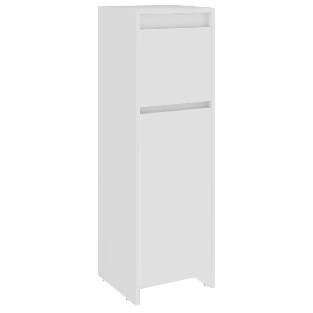 Bathroom Cabinet Storage Cupboard 30x30x95 cm White Engineered Wood Door Drawer