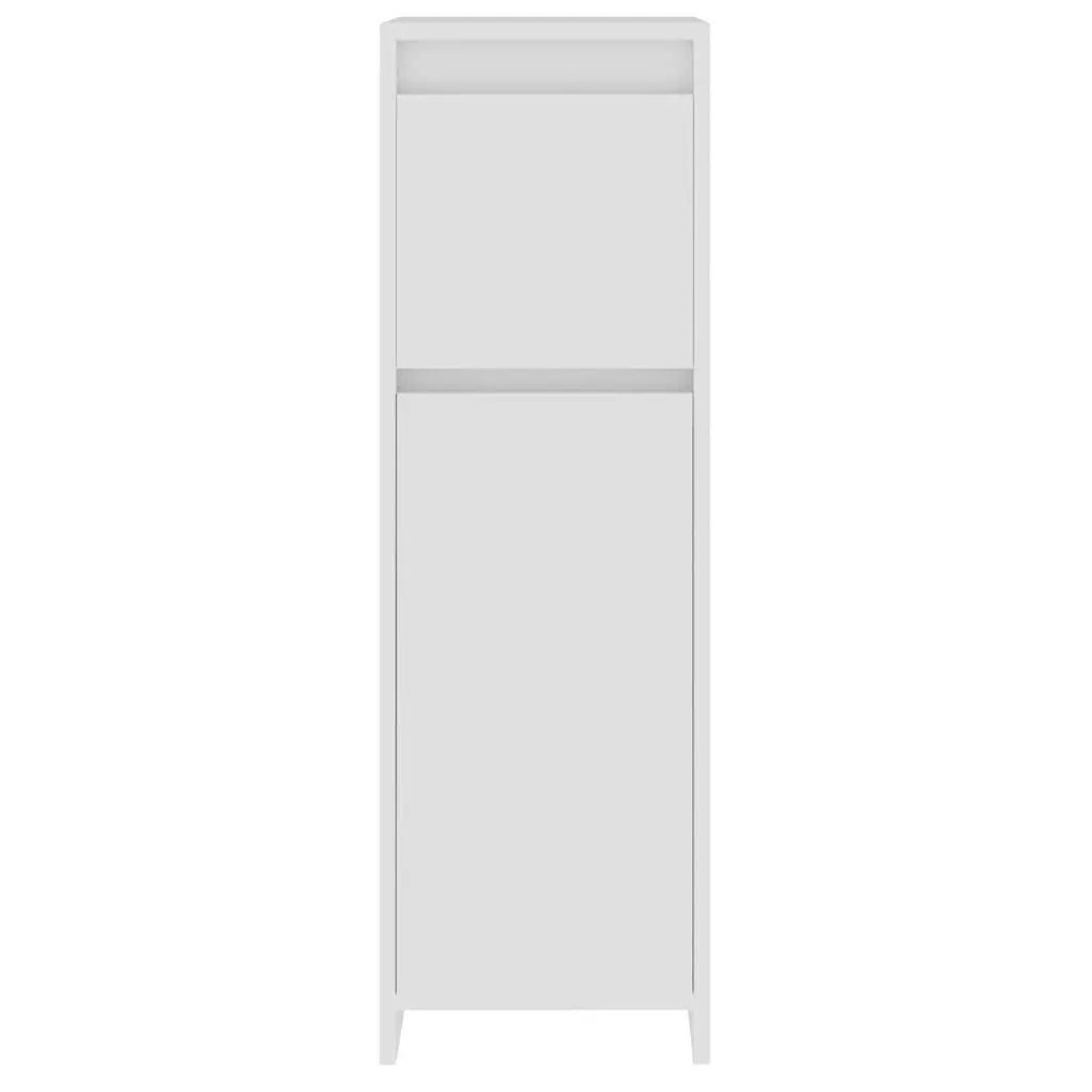 Bathroom Cabinet Storage Cupboard 30x30x95 cm White Engineered Wood Door Drawer