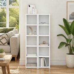 Reliable Slim CD Organizer Cabinet, 2-Pack, White Finish