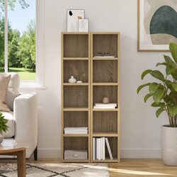 CD Cabinet Tall Slim Media Storage Sonoma Oak 21x16x93.5cm Engineered Wood