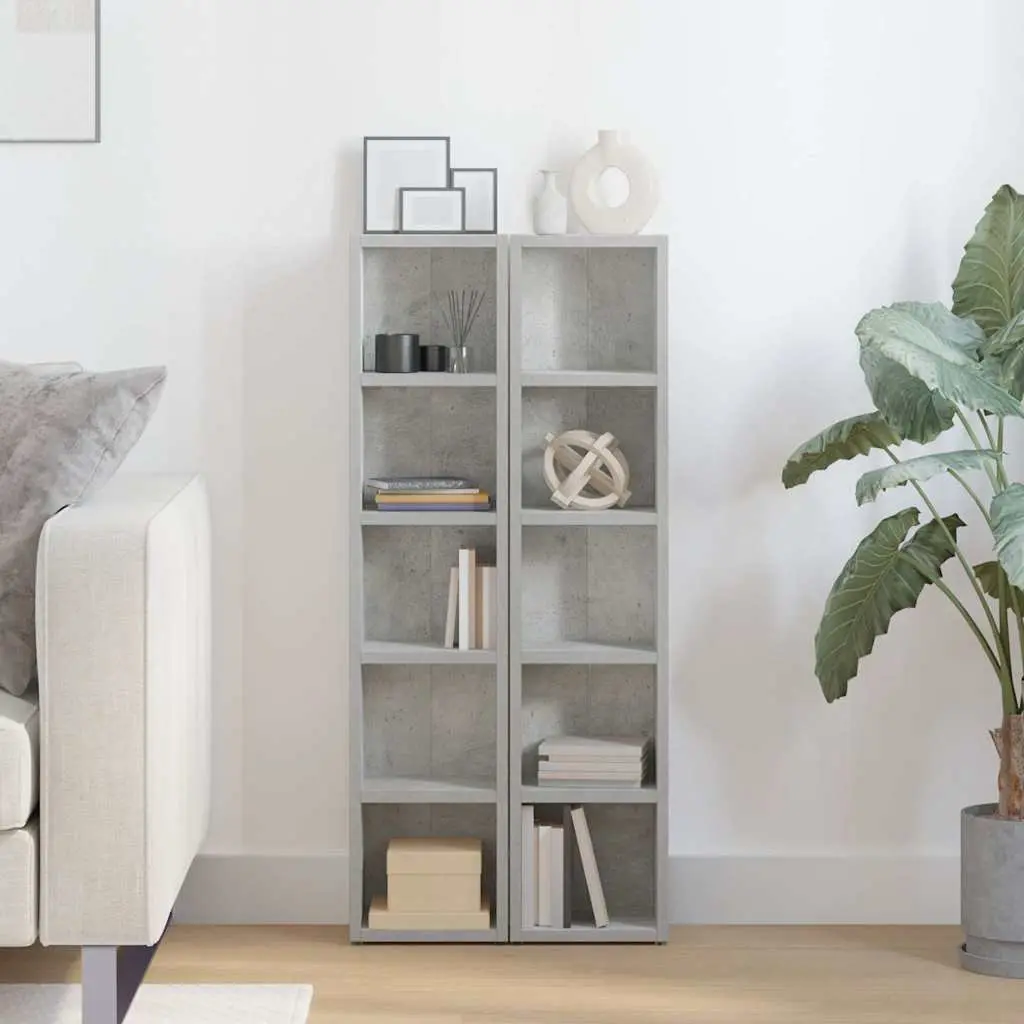 CD Storage Cabinet Grey 21x16x93.5cm Media Organizer Shelving Unit 5