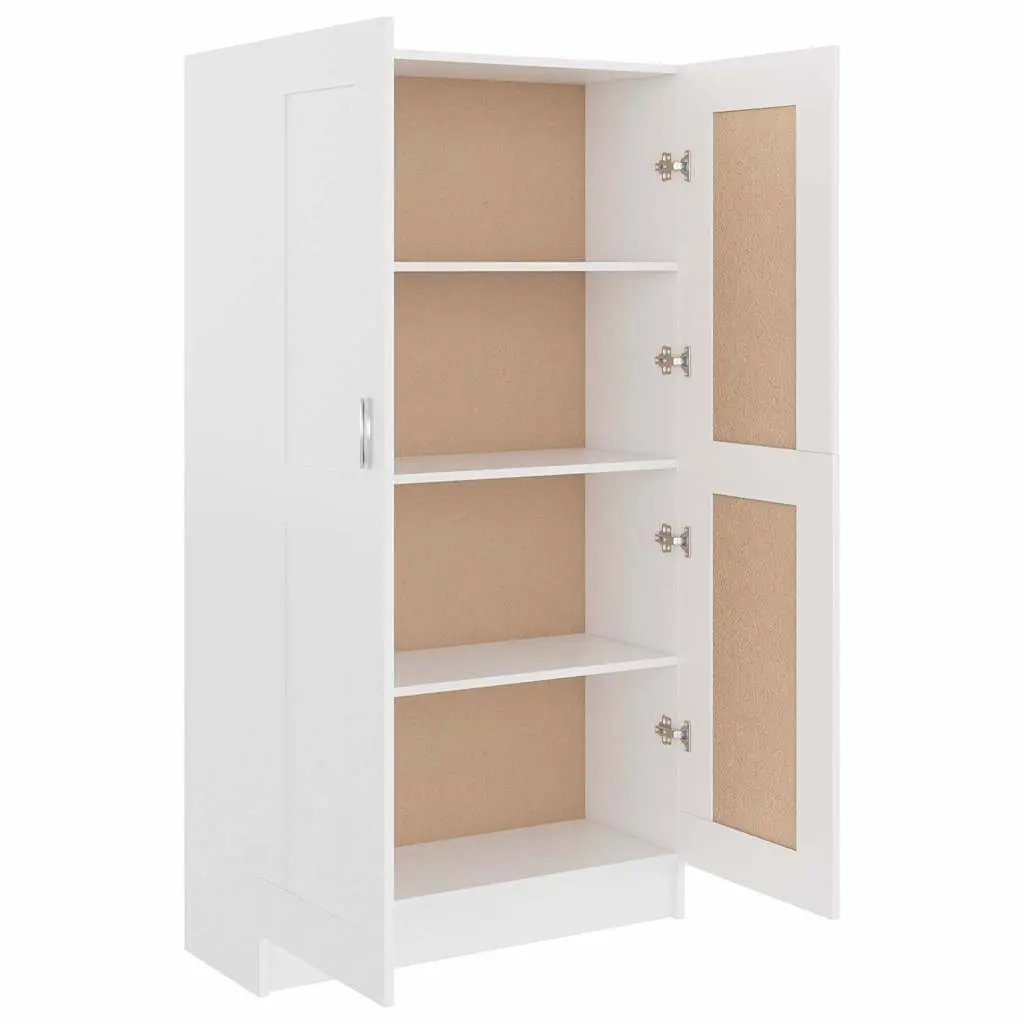 White Book Cabinet with 4 Compartments