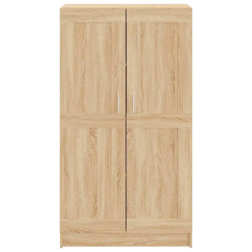 Book Cabinet with Doors and Shelves 82.5x30.5x150 cm Brown Standing Storage Unit