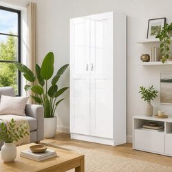 Affordable White Book Cabinet with Ample Storage Space