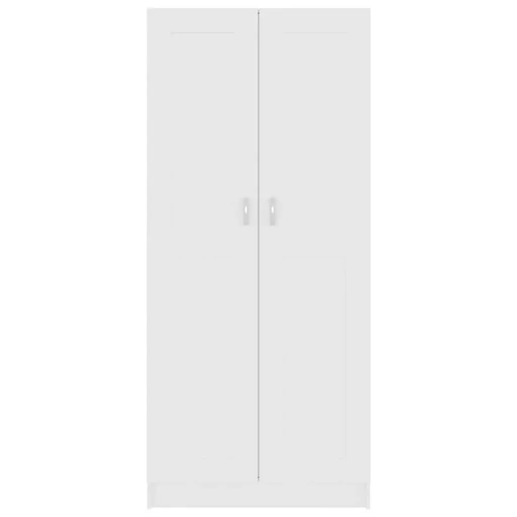 Book Cabinet Storage Shelf 5 Compartments 2 Doors White Home Office