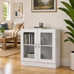Versatile White Vitrine Cabinet for Everyday Use