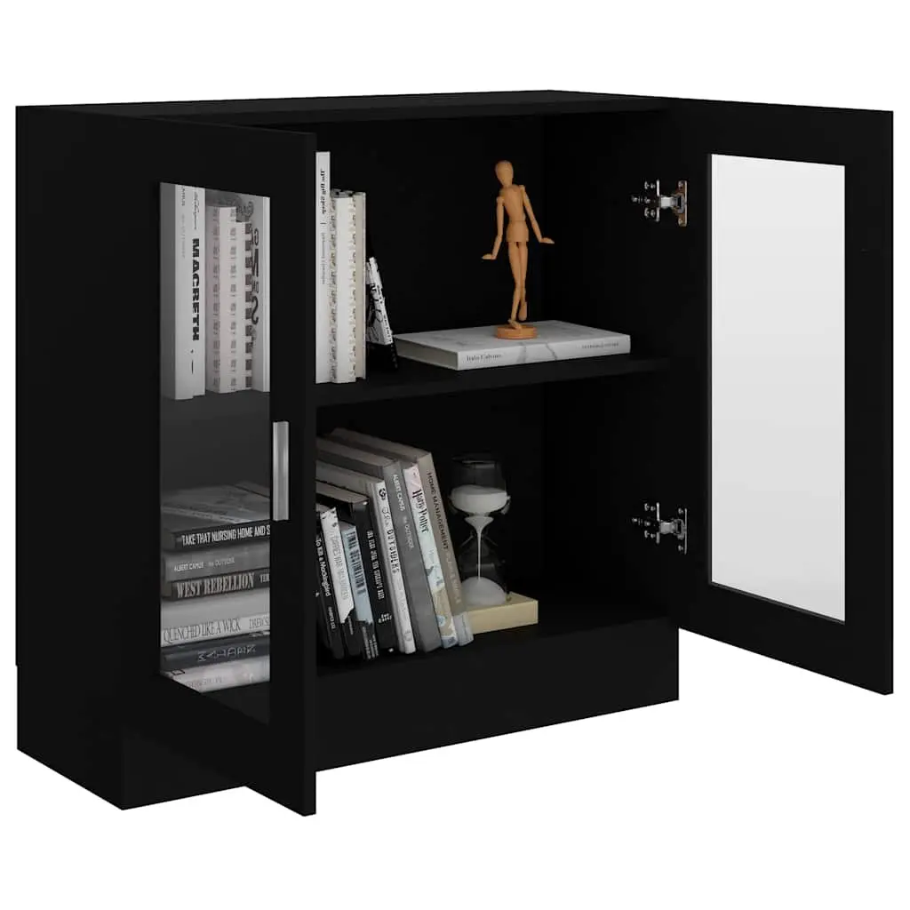 Black Display Cabinet with Ample Storage