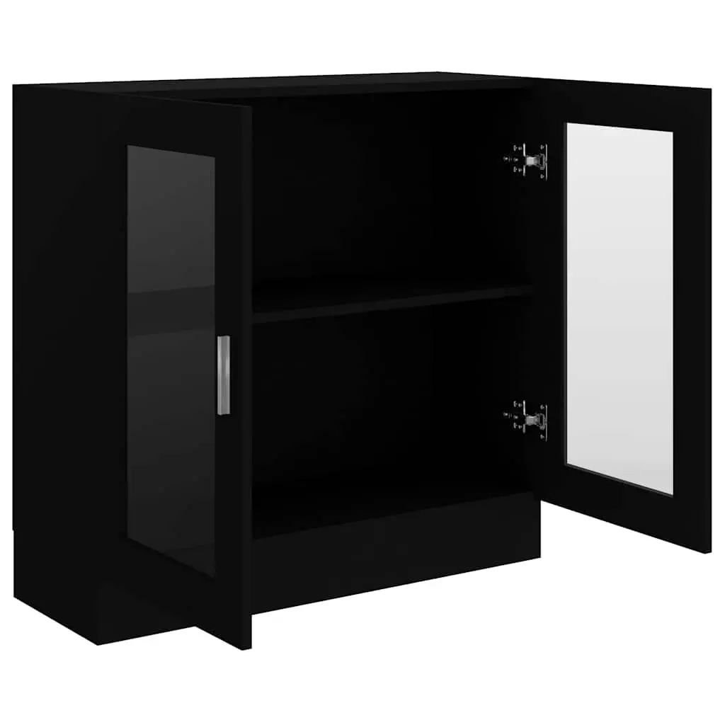 Black Display Cabinet with Ample Storage