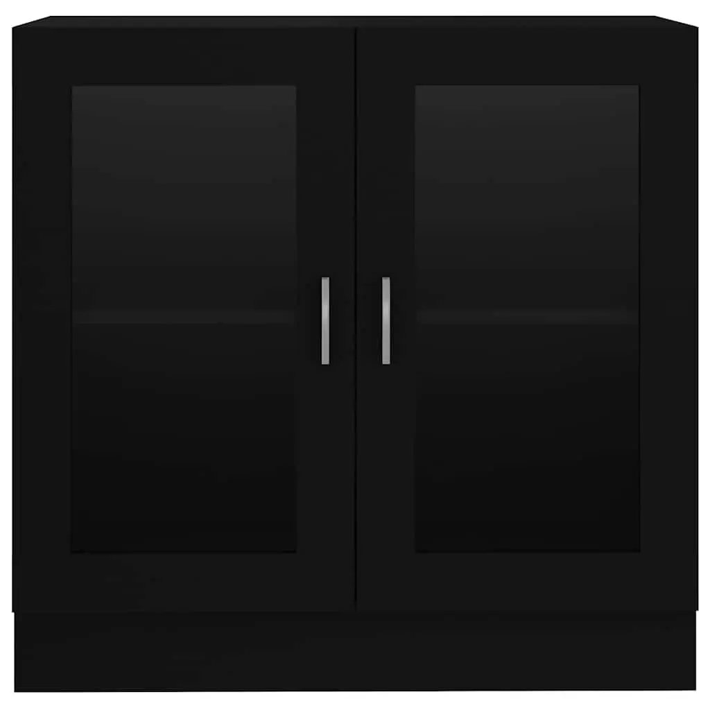 Black Display Cabinet with Ample Storage
