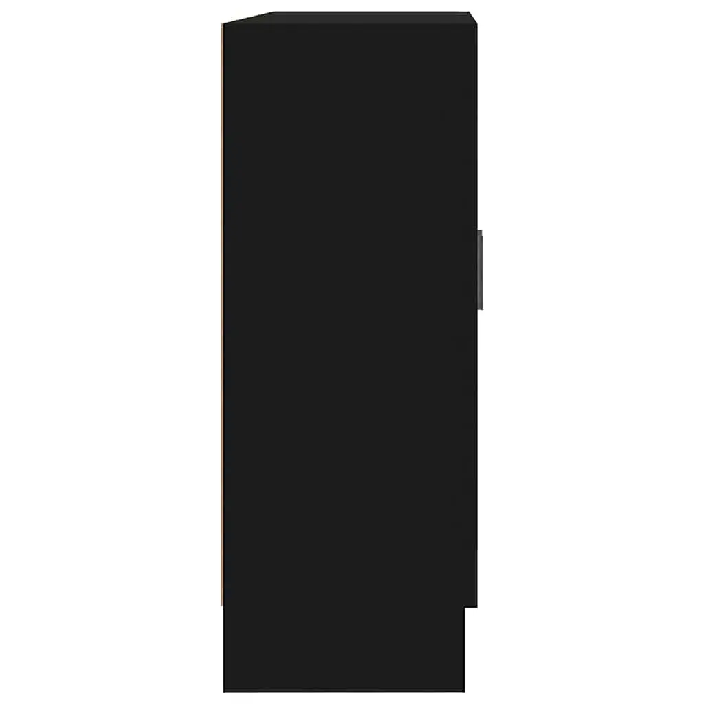 Black Display Cabinet with Ample Storage