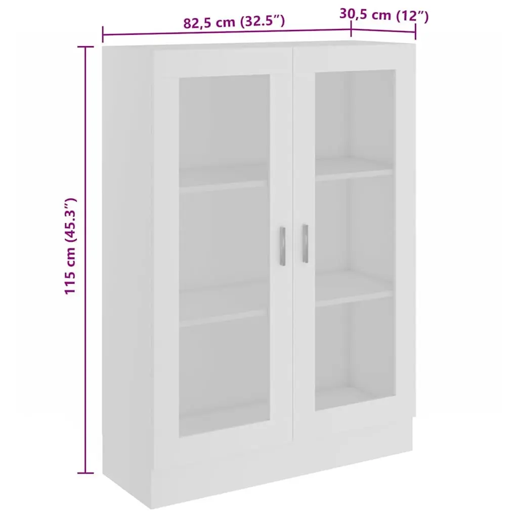 White Vitrine Cabinet for Organized Spaces