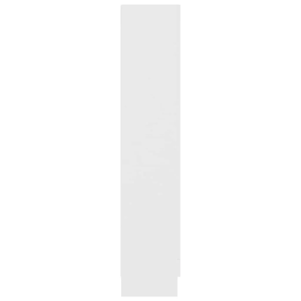 White Vitrine Cabinet Display Bookcase Standing Shelf Storage 82.5x30.5x150cm
