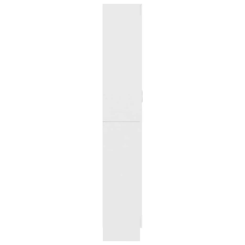 Vitrine Cabinet Storage Bookcase 82.5x30.5x185 cm White