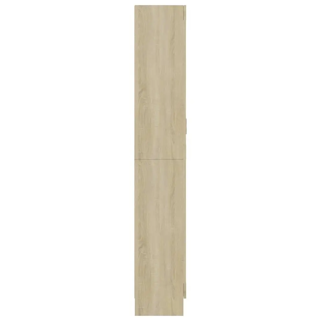 Brown Vitrine Cabinet Bookshelf with 5 Storage Sections