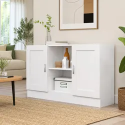 White Sideboard Cabinet with Ample Storage Space