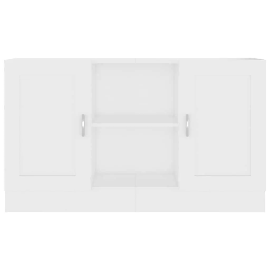 Sideboard Storage Cabinet 120cm White 2 Doors Compartments Engineered Wood