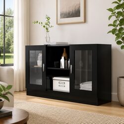 Value-Driven Black Vitrine Cabinet for Your Home