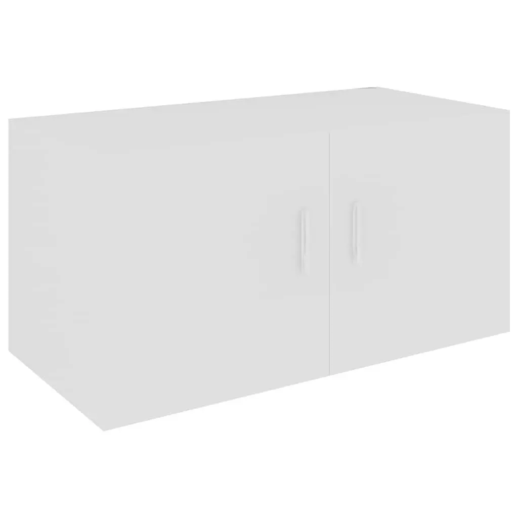 Wall Cabinet 80x39x40cm White Shelving Unit for Storage and Display with Doors