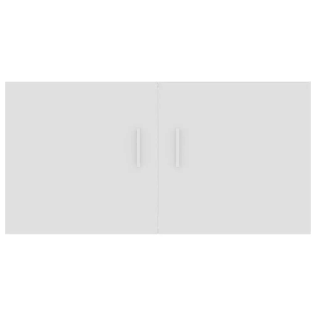 Wall Cabinet 80x39x40cm White Shelving Unit for Storage and Display with Doors
