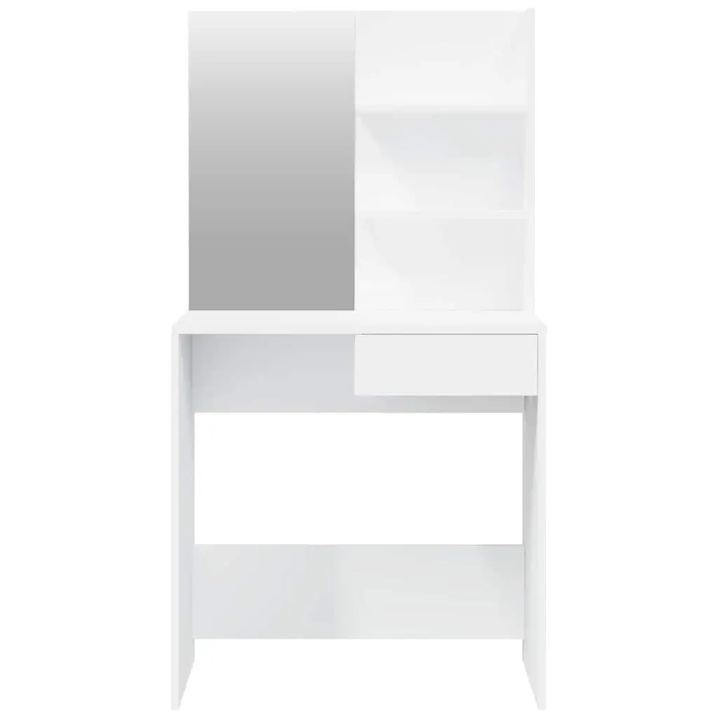 Dressing Table with Mirror Makeup Desk White Modern Furniture 74.5 x 40 x 141 cm