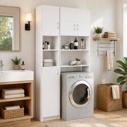 Practical White Bathroom Cabinet with Value in Mind
