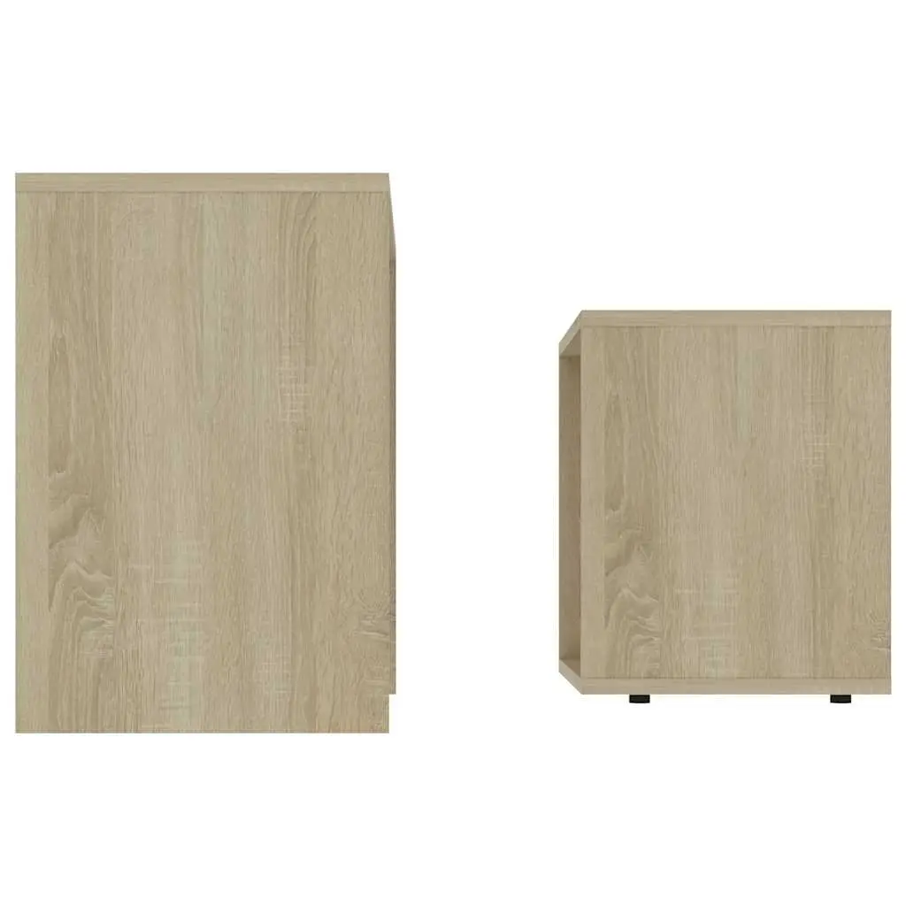 Coffee Table Set Nesting Tables Living Room Accent Furniture 2 Piece Brown Wood