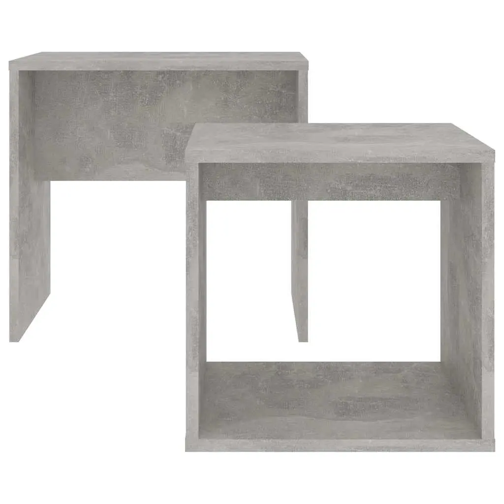 Coffee Table Set Nesting Contemporary 2 Piece Grey
