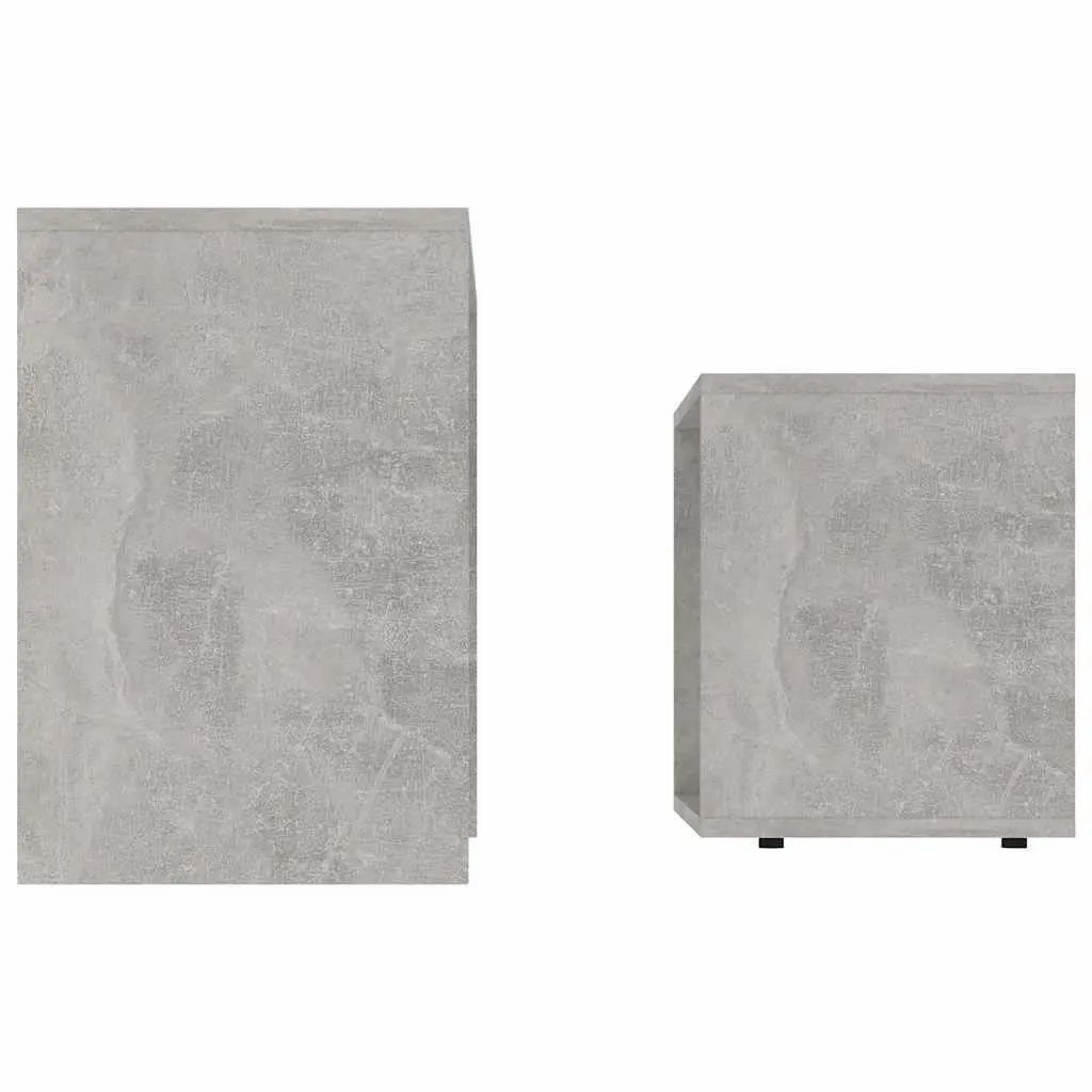 Coffee Table Set Nesting Contemporary 2 Piece Grey