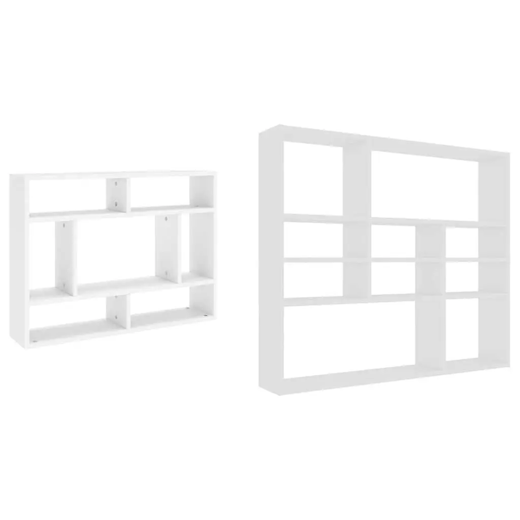 Wall Shelf Display Organiser 90x16x78 cm White