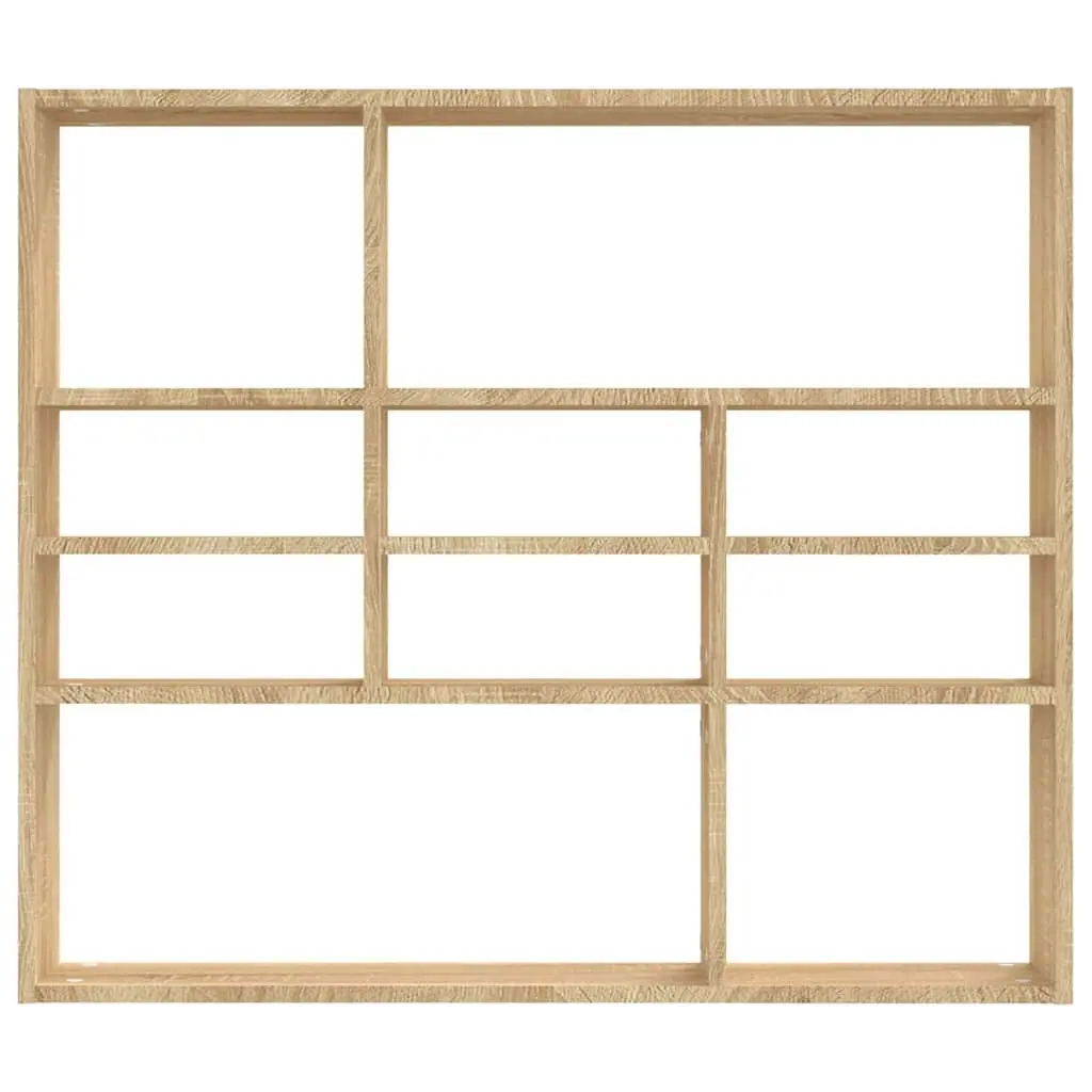 Wall Shelf Unit with 10 Open Compartments