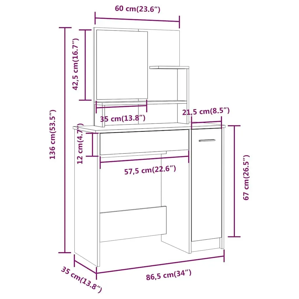 White Vanity with Ample Storage Options