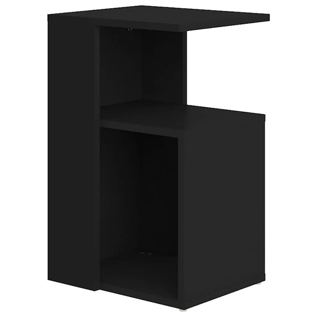 End Table Black Modern Side Storage Coffee Table Accent Furniture Living Room