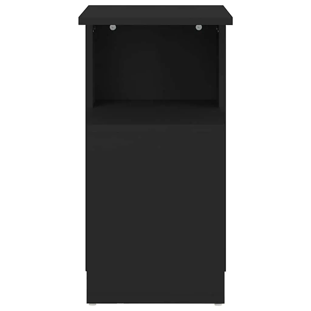 End Table Black Modern Side Storage Coffee Table Accent Furniture Living Room