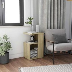 Practical Sonoma Oak Side Table with Storage