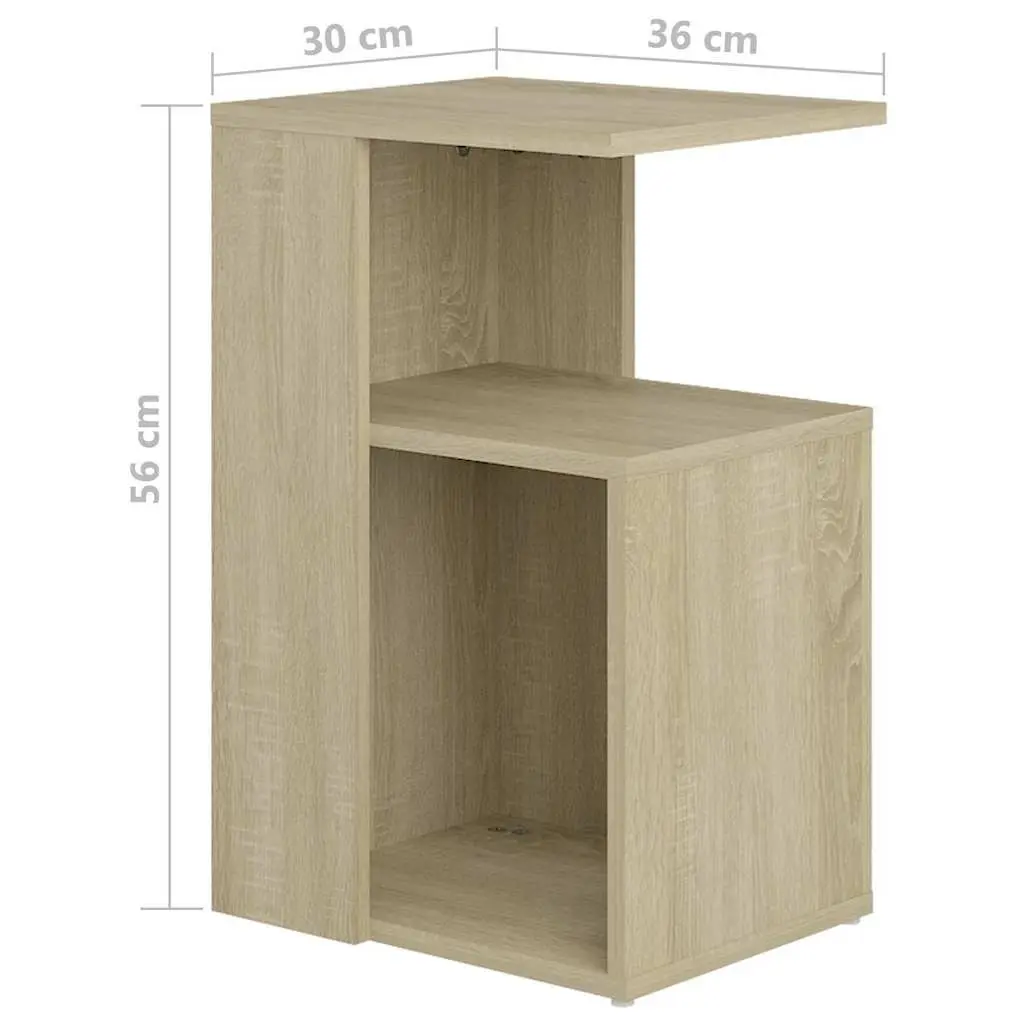 Side Table Storage 36x30x56cm Brown