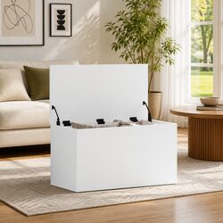 A Warm Addition: White Storage Chest for Your Home