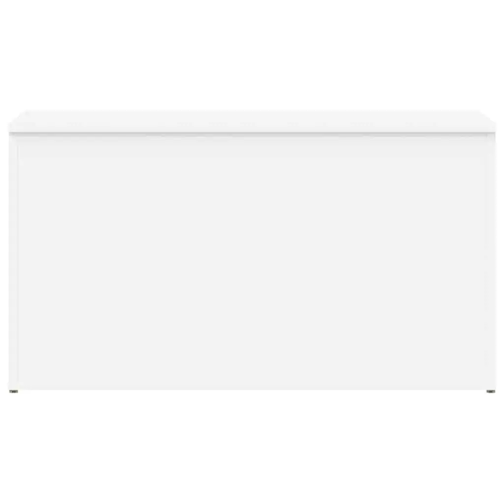 Storage Chest White Modern Living Room Bedroom Organizer Engineered Wood Box