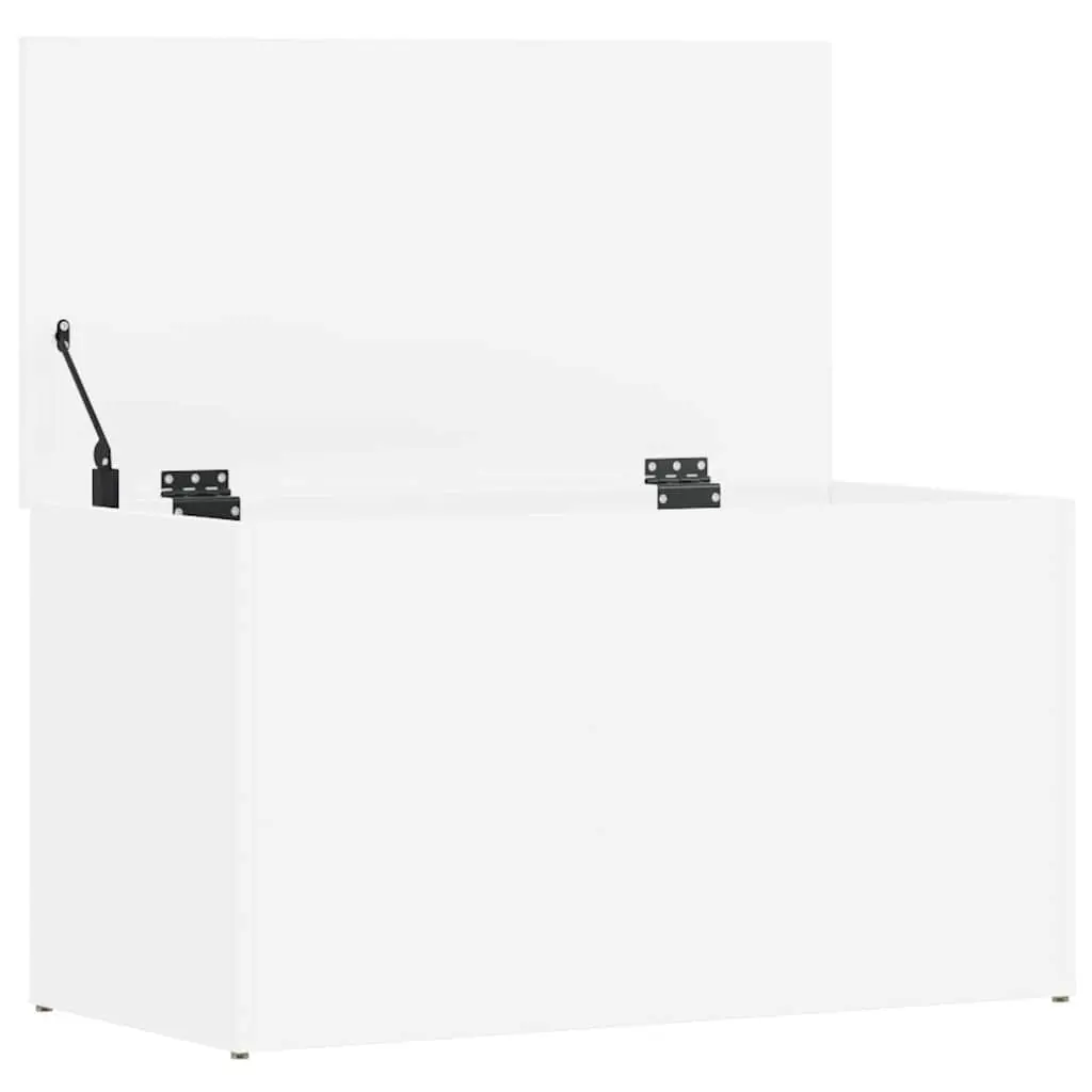 Storage Chest White Modern Living Room Bedroom Organizer Engineered Wood Box
