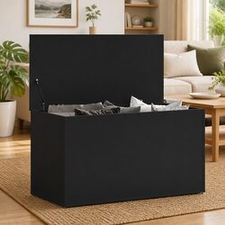 Functional Black Storage Box - 84x42x46 cm